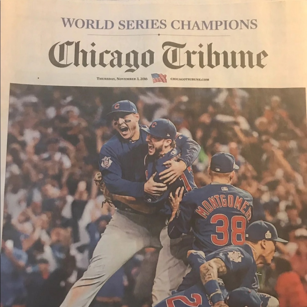 World Series cubs newspaper